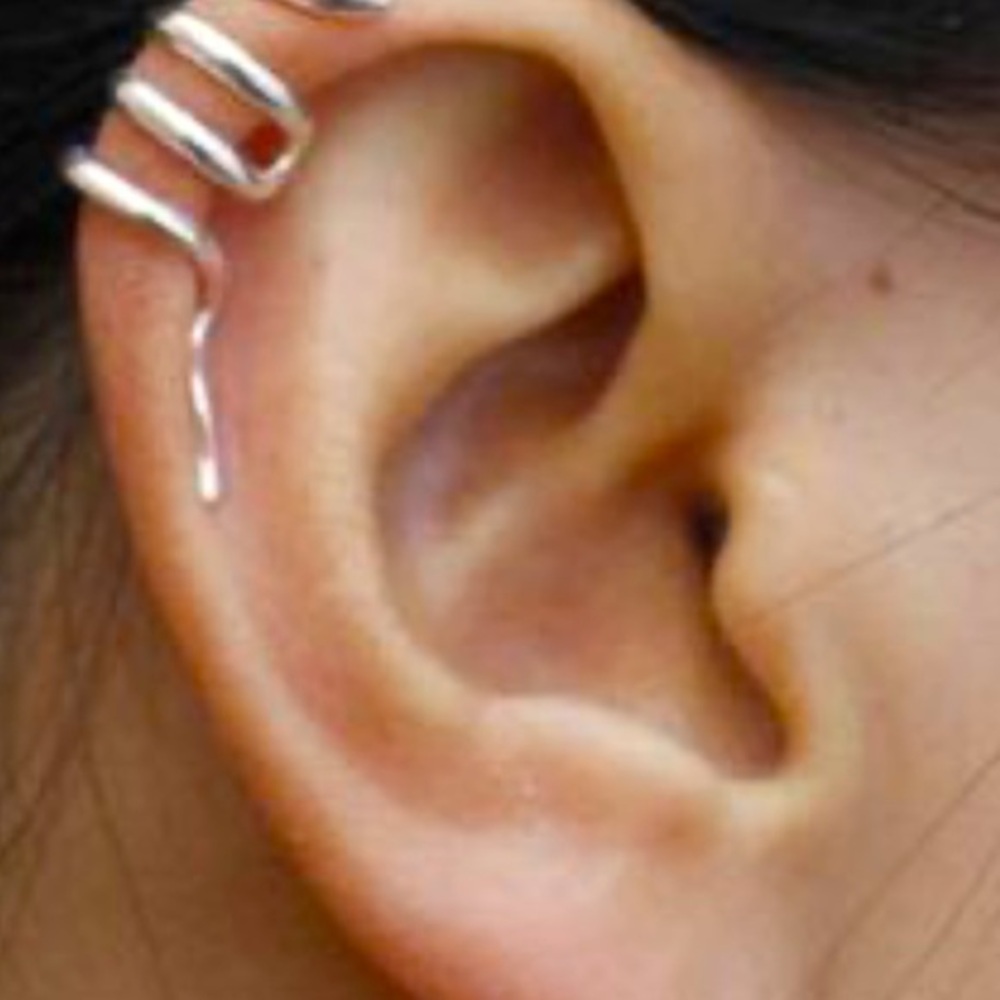 925 sterling Unique Snake Wrap Cuff Earring serpent